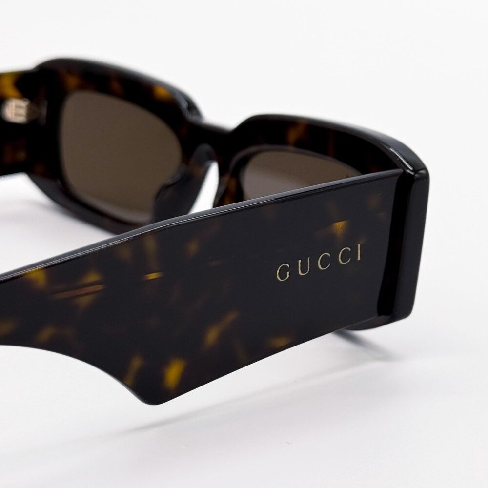 NEW GUCCI SUNGLASSES GG1426S 002 HAVANA WOMEN EYEWEAR GUCCI - Picture 7 of 11